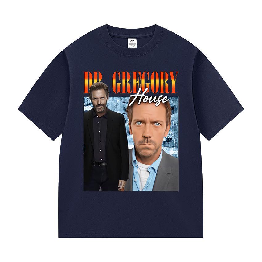 90s Vintage Dr Gregory House Graphic T Shirt Mens Fashion Harajuku Short Sleeve Tshirts Summer Clothing Unisex Cotton Tshirt