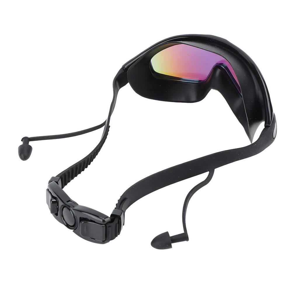 Swim Goggles Wide View Swimming Goggles Waterproof Anti Fog Electroplating Swim Glasses with Earplugs for Swimming