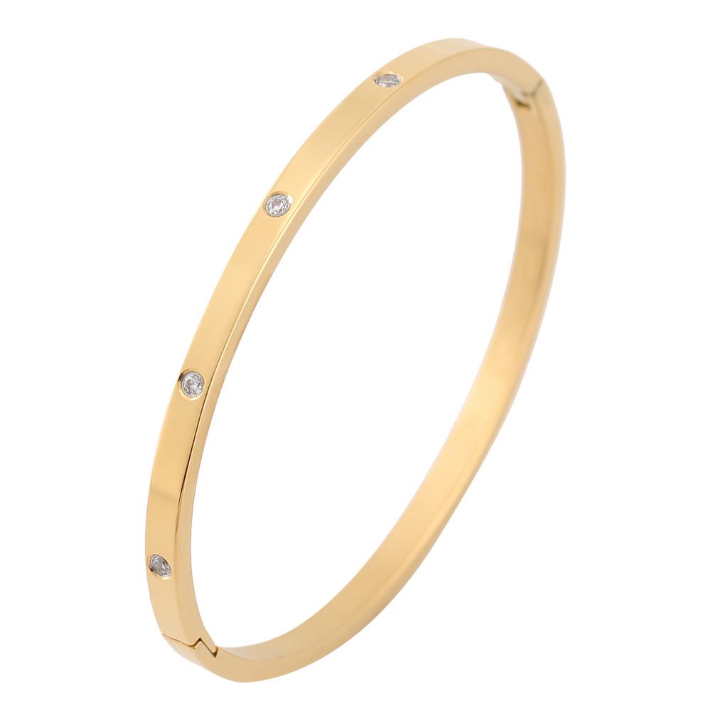 Stylish Men's & Women's Stainless Steel and Titanium Bracelets with Diamonds, Popular In Europe & America