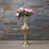 Antique Metal Vases with Embossed Geometric Pattern Dried Flower Arrangements Container for Table Centerpieces Decors