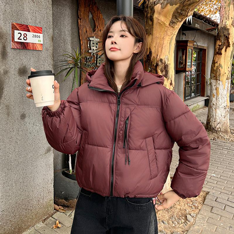 Hooded Warm Down Cotton Jacket Women's 2025 Short Thickened Winter Padded Jacket Student Jacket Korean Loose Bread Jacket