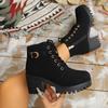 Women High Heel Ankle Boots 2025 New Winter Outdoor Designer Boots Woman Fashion Luxury Comfortable Shoes Female Botas De Mujer