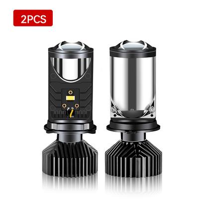 Bombillas Proyector LED H4 Faro de Coche Proyector de Lente Bi LED 20000LM 90W H4 Mini Proyector Lente Faro Proyector LHD 12V 24V
