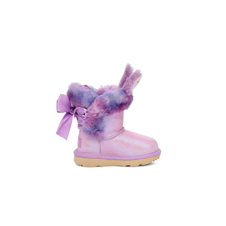 UGG Paz Bootie Suede Non-Slip Durable Kids Boots Kids boots Pink Purple 1103503-OBLS