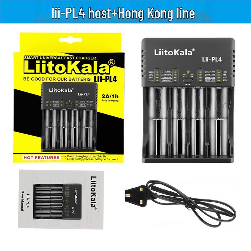 Dual-Slot Charger for 18650/26650 Lithium, AA/AAA Ni-MH, & 3.2V LiFePO4 Batteries