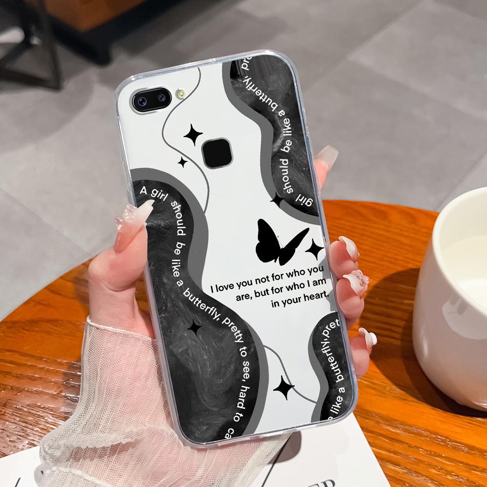 

For Vivo X20 Plus Phone Case Simple Flower Patterns Soft TPU Silicone Transparent Protective Cover For Vivo X 20+ Bumper Shell vivo X20 Plus
