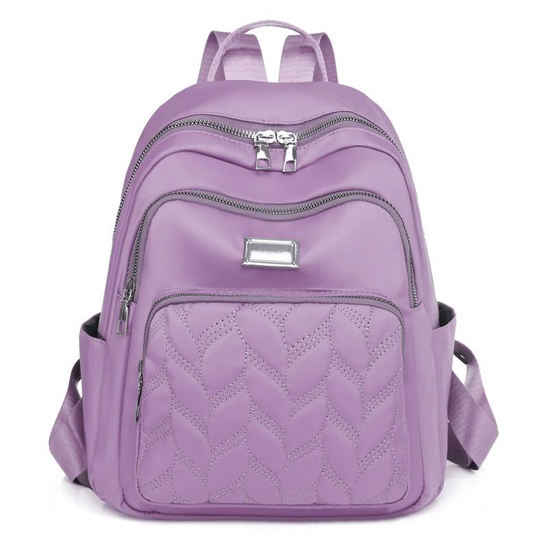 Damen-Rucksack in Unifarbe, Minimalistisches Design Reißverschluss Tagesrucksack, Lässige Leichte Umhängetasche für Tägliches Reisen Schulweg