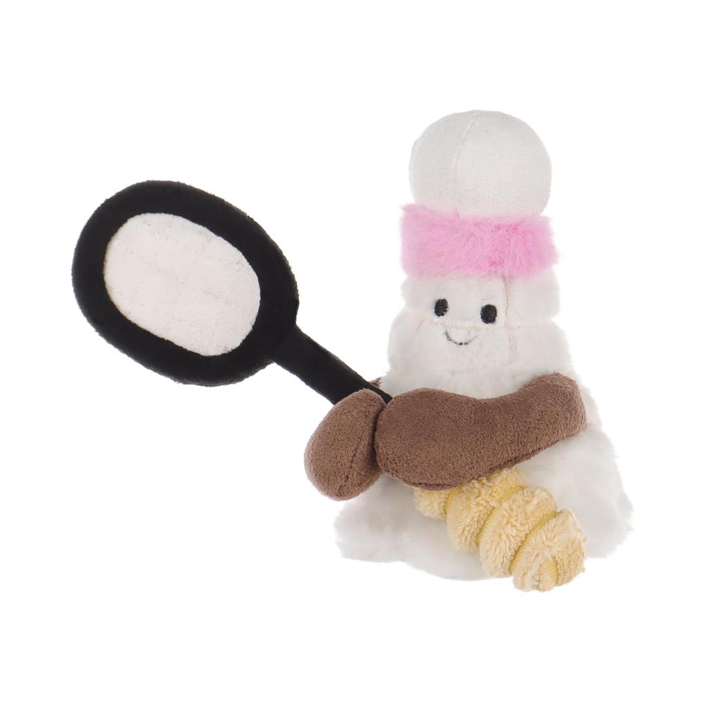 Apricot Lamb Happy Badminton Plüschtier für Kinder, Weich und Niedlich, Flauschiges Happy Badminton Spielzeug für Mädchen und Jungen, 11cm