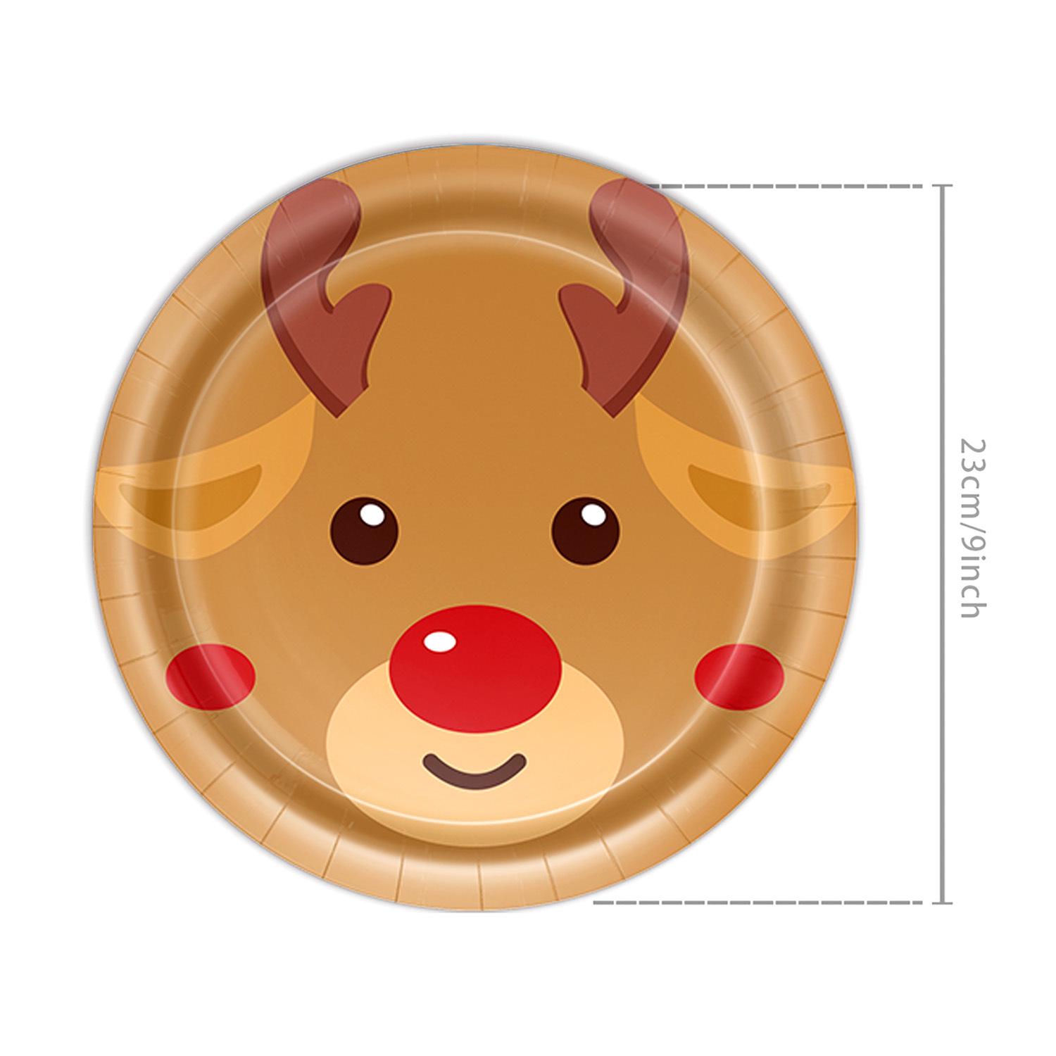 

Новый Рождественский Мультяшный Набор Одноразовой Посуды для Детской Вечеринки: Тарелки, Чашки, Салфетки, Украшения