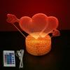 3D LED Night Light USB RGB Lamp illusion I Love You Gadget Heart Bedroom Desk Lamps Home Decoration Romantic Night Love Gifts