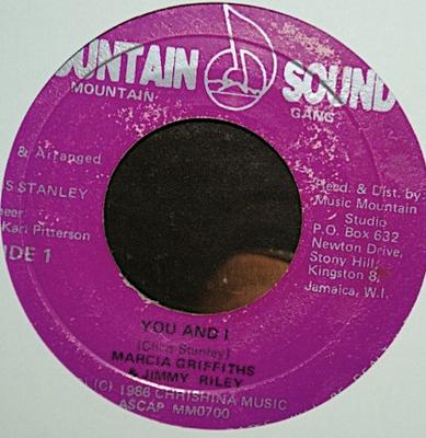 7-tums skiva MARCIA GRIFFITHS & JIMMY RILEY - You And I / Life Is A Melody MM0700 Mountain Sound 1986 Jamaica Reggae, Ska & Dub Begagnad