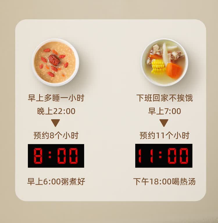 CHIGO 4L Household Rice Cooker with 24-Hour Intelligent Reservation