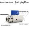 Pneumatic 304 Stainless Steel Ball Valve with Manual Male Thread Air Tube Connector