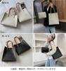 Magno Women's Large Capacity A4 Tote Bag, Vertical and Horizontal Style, Business Bag for Commuting and School, Includes Pouch, 2-Piece Set (02