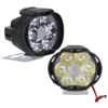 1PCS 6 LED Motorcycle Headlight Waterproof Scooters Spotlight Car Auxiliary Lamp Fog Bulb Work Lights white Universal 11v