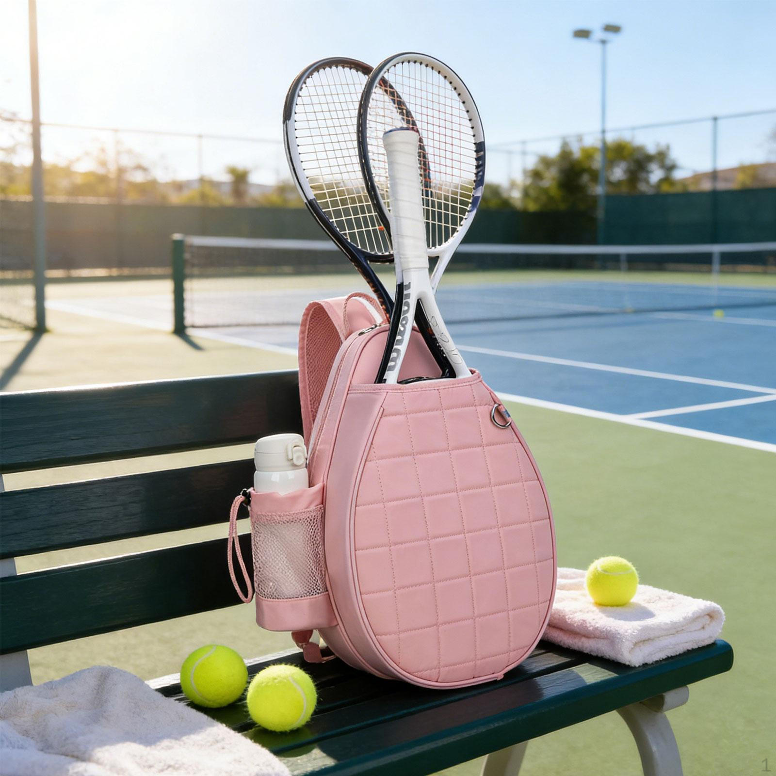

Tennis Racket Bag Pickleball Bags Zipper Pocket Carrier Racquet for Women Men Holds Rackets