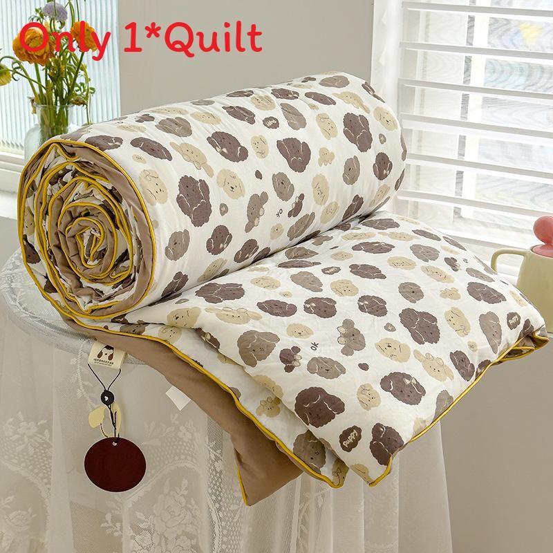 Flower Animal Cake Print Summer Air Conditioning Blanket Quilt Gift