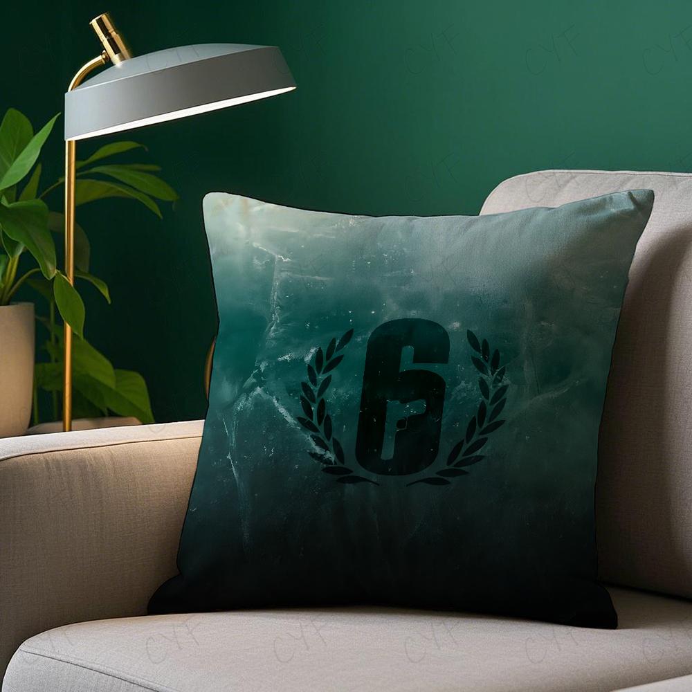 Rainbow Six Siege Pillow Case Pillowcase Anti-Dustmite Pillow Invisible Zipper Silky Short Plush Sofa Cushion Cover