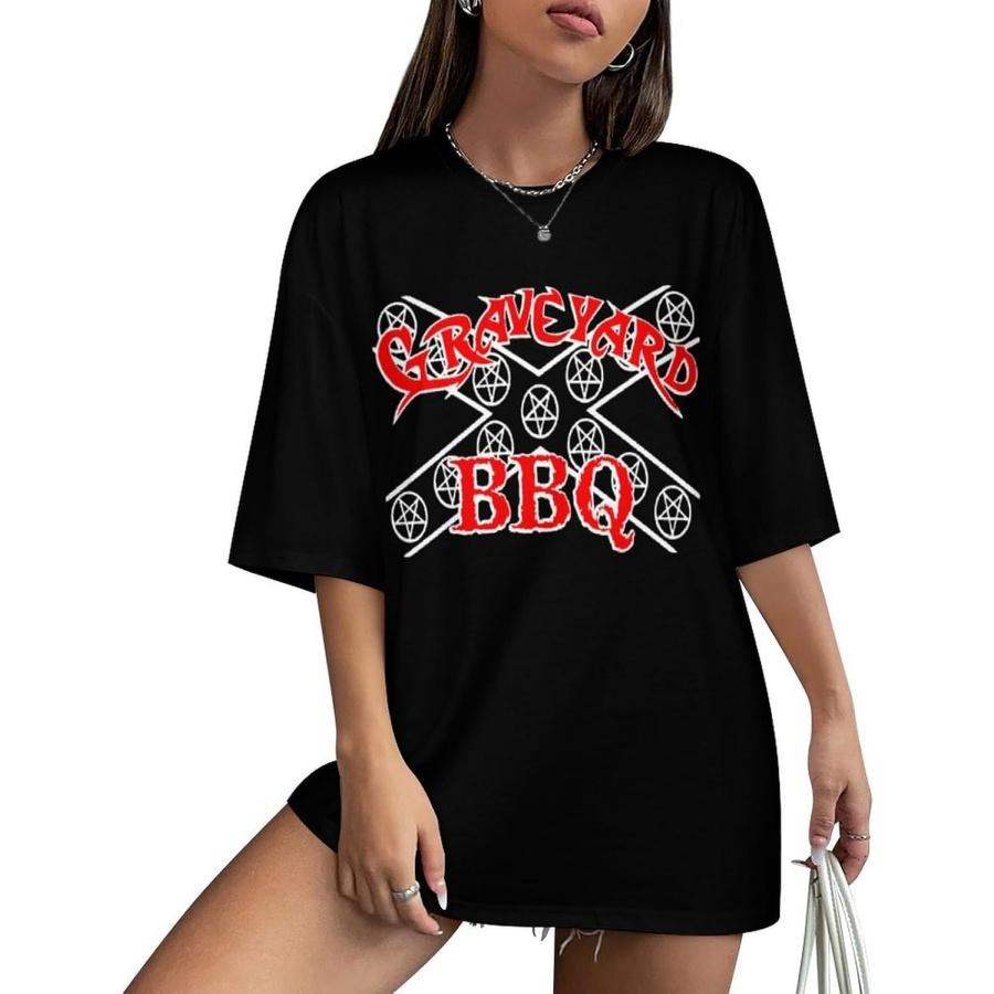 AYANILI Womens&Men s Round Neck Tee Shirt Ghost Moonlight Band Ladies Tops Hip Hop Style Unisex S