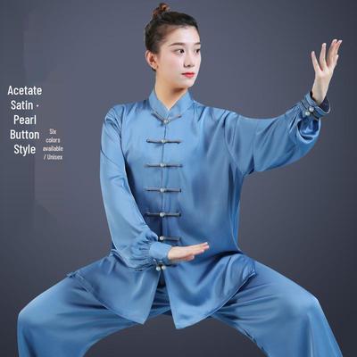 Roupa Premium de Seda de Gelo para Tai Chi para Homens e Mulheres - Novo Conjunto de Prática Estilo Chinês Oito Brocados