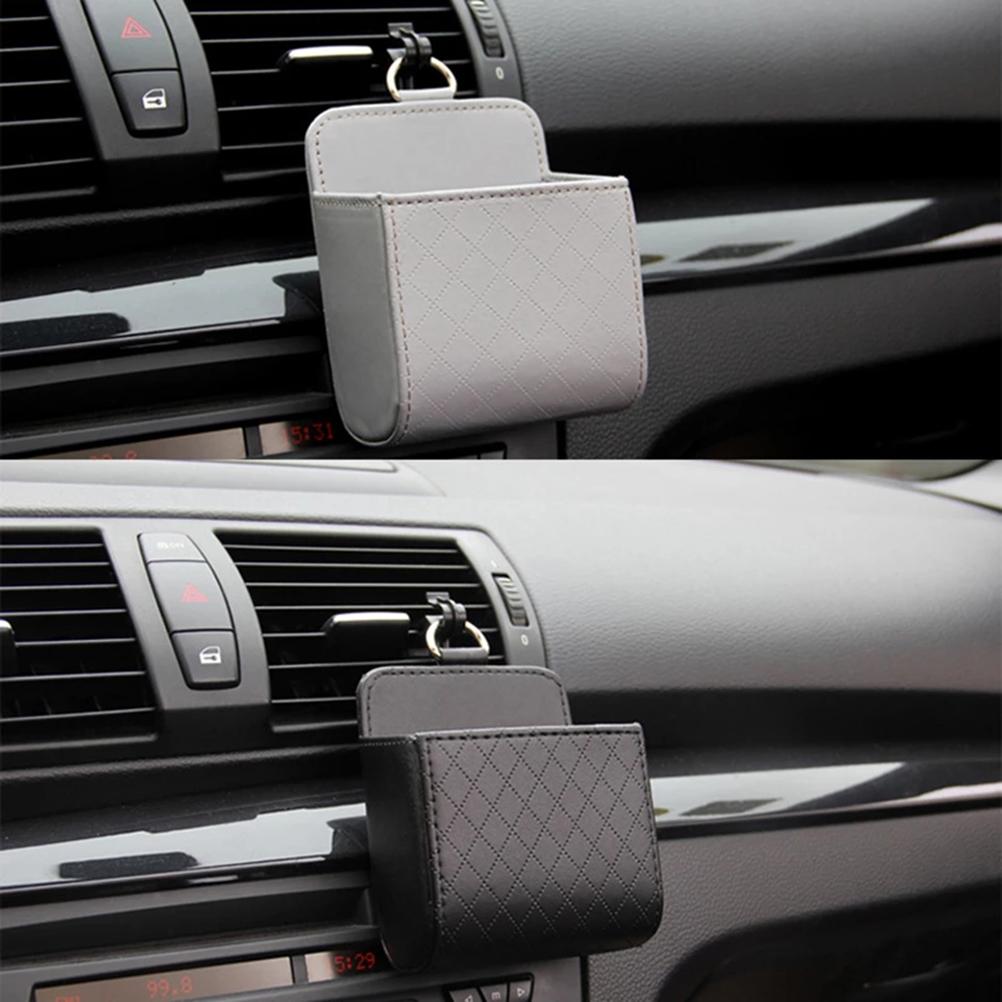 Car Air Vent Storage Bag Organizer Sunglass Holder Car Mount Phone Holder Coin Key Card Case Organizer with Hook
