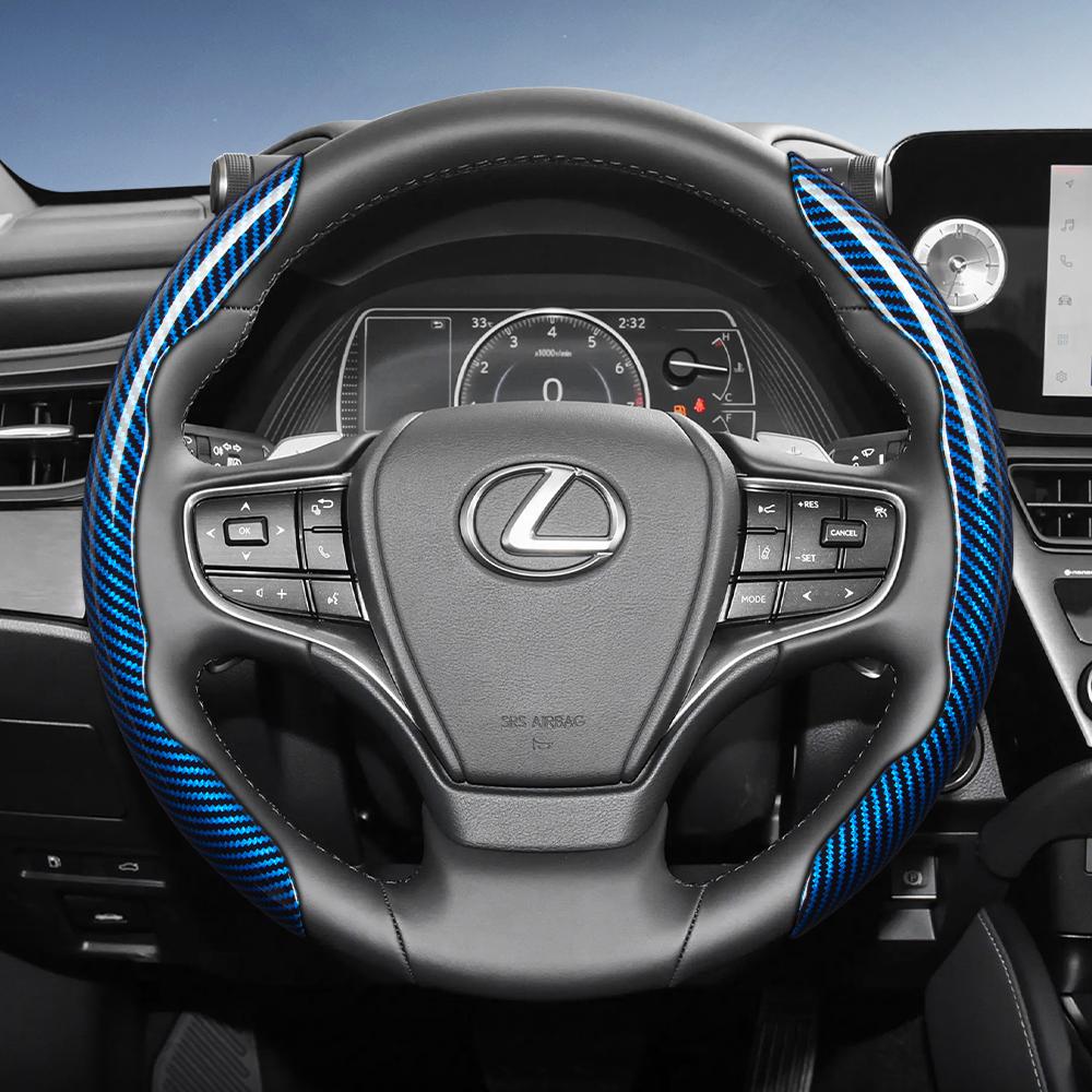 Alkalmas Lexus Szénszálas Textúrájú Kormánykerék Borítás Szegecselt Gyorskioldó Kialakítással, Tartós, Olyan Modellekhez, Mint az Rx Nx Es Gx Lbx Ux Is Rz