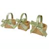 Mini Wedding Candy Storage Basket Colorful Ribbon Bow Flower Basket  For Home Wedding Decor