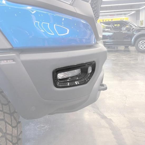 For Dodge Ram 1500 -2026 Carbon Fiber Front Fog Light Lamp Decor Cover Trim