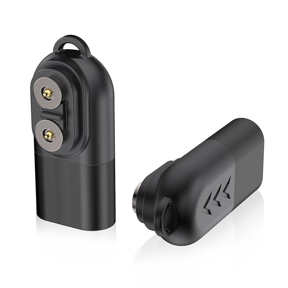 Магнитный адаптер с защитой от перегрузки Тип C Магнитный адаптер Магнитный адаптер для зарядки фонарей налобных чёрный