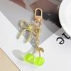 Cute Cherry Keychain With Pearl And Heart Charm Resin Fruit Pendant Bag Accessory For Women Girls