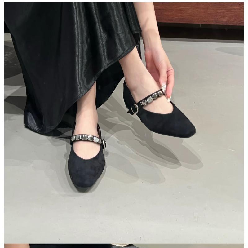 

Новый Стиль Роскошные Женские Туфли-лодочки с Острым Носком Элегантные Вечерние Повседневные на Низком Каблуке Женская Минималистичная Обувь 40 чёрный