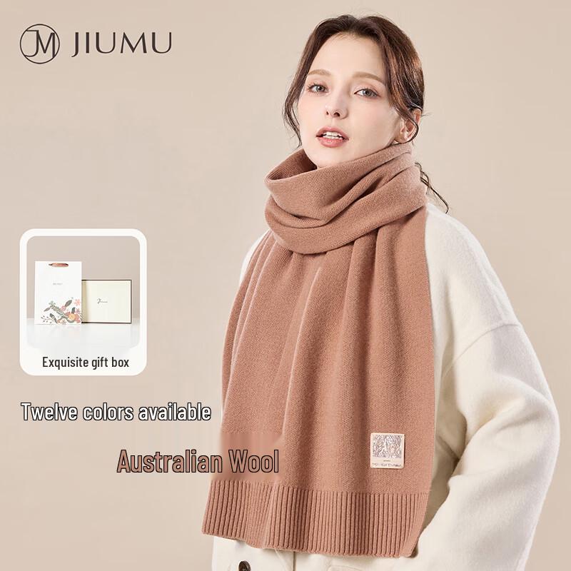 

JIUMU Unisex 100% Wool Autumn/Winter Scarf & Shawl One Size