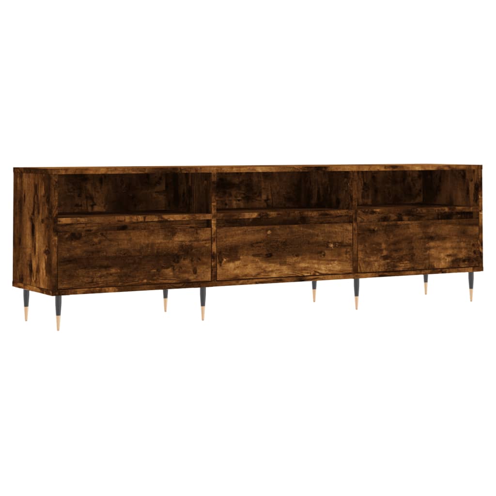 TV Cabinet, Smoked Oak, 150X30X44.5 Cm