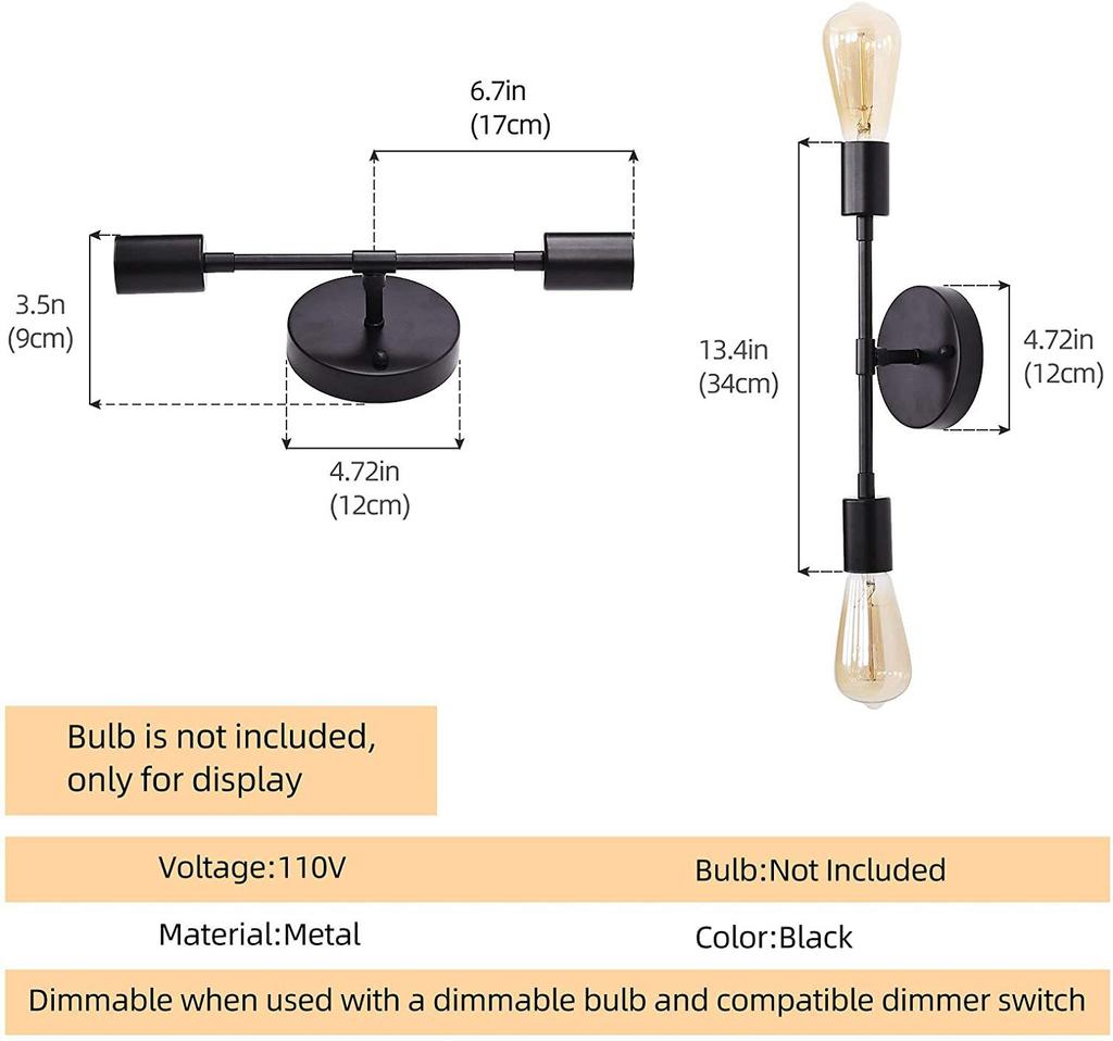 Double Head Industrial Wind Wall Light American Aisle Bedroom Bathroom Mirror Headlight Ceiling Lights for Living Room