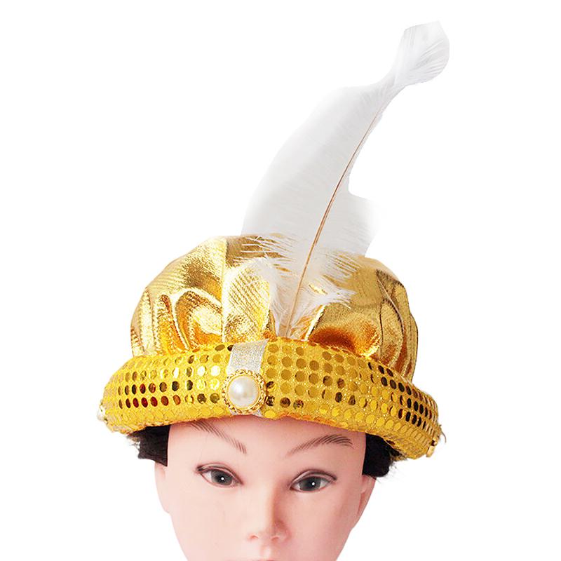 Aladdin Hat Halloween Masquerade Children Party Myth Arab Hats Stage Show Cosplay Costume Props For Holiday Dance Performances