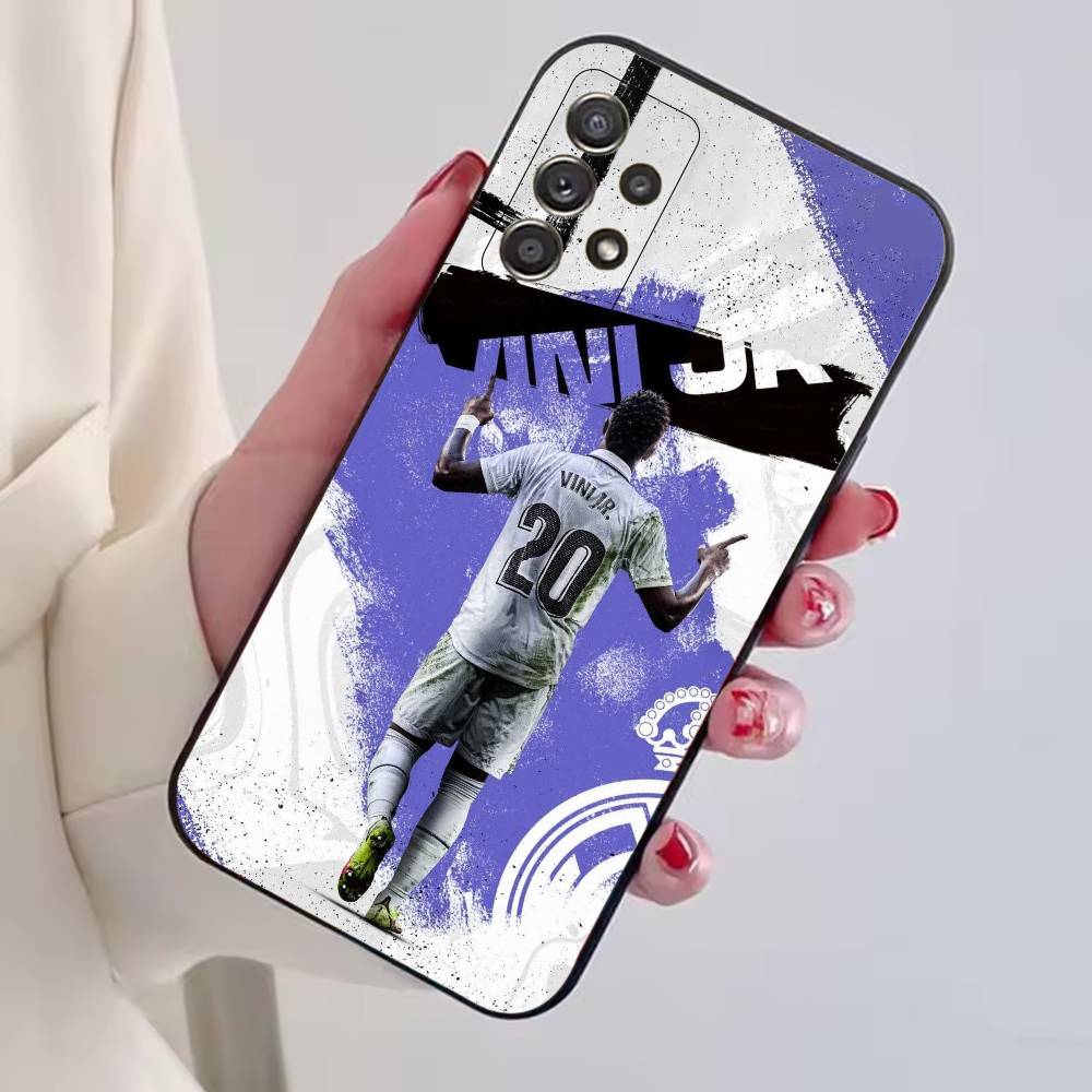 Football Player V-VINI J-JR Phone Case Black Silicone Soft For Samsung S25,S24,S21,S22,S23,S30,Ultra,S20,Plus,Fe,Lite
