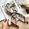 Spring and Autumn thin flight attendant occupation small scarf headscarf small square scarf female foreign style literary Korean versatile cartoon sil