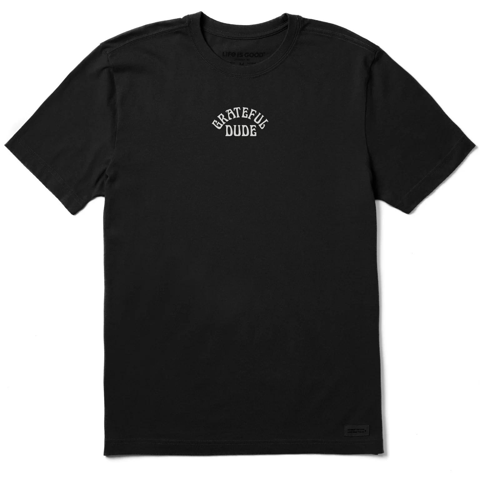 

Life is Good. Men s Grateful Dude Arch Short Sleeve Crusher Tee, Faded Black XL