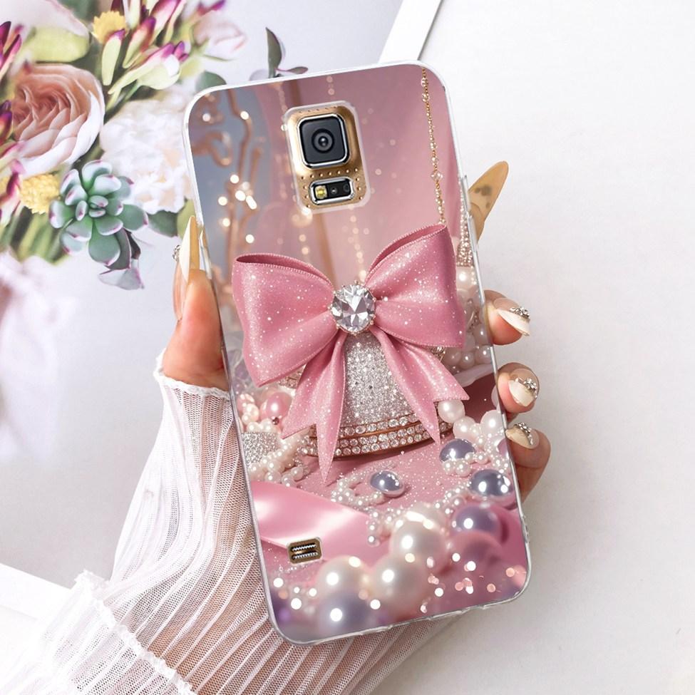 Transparent For Samsung S5 Case Fashion Butterfly Cute Cat Funny Painted Cover For Samsung Galaxy S5 SM-G900F SM-G900M Casing