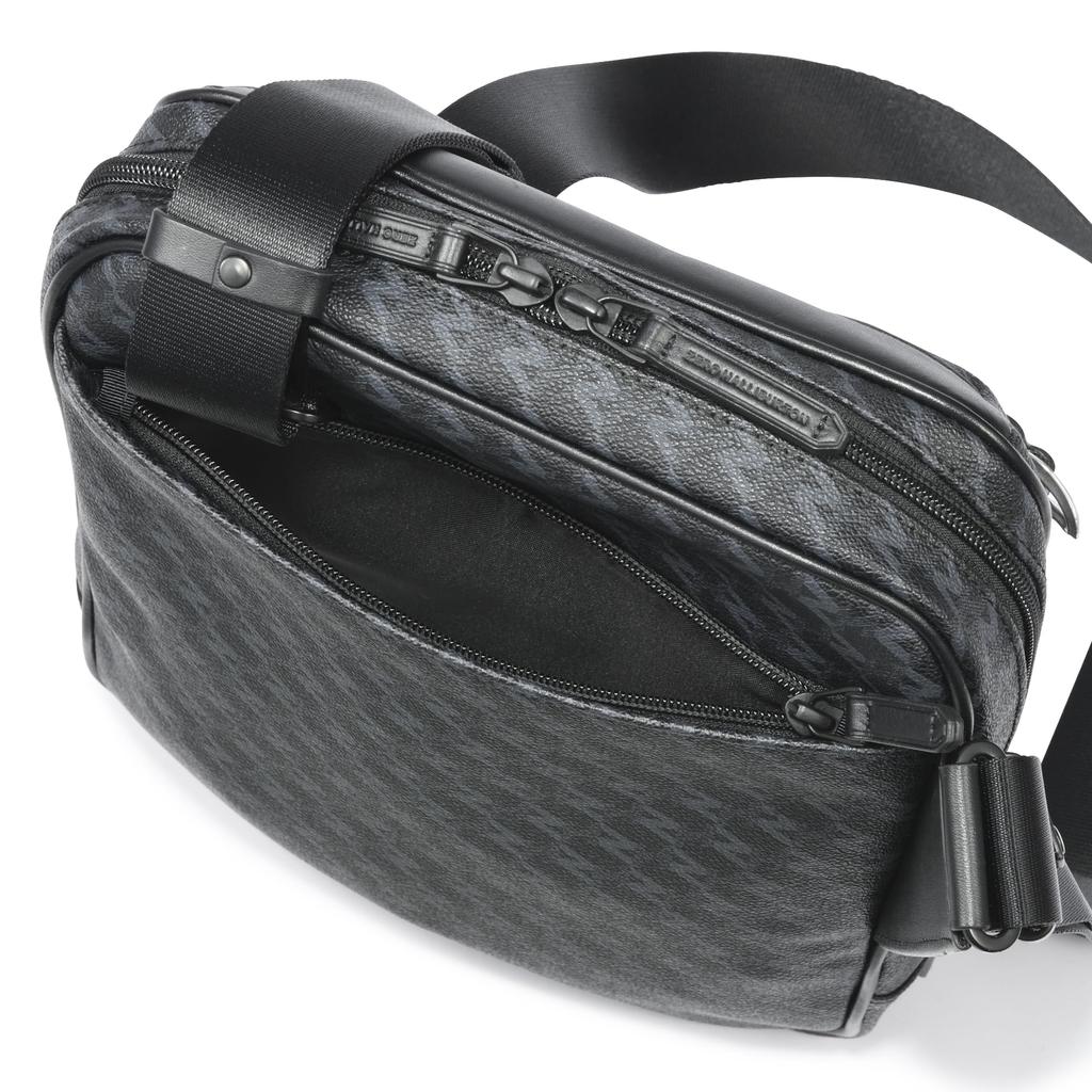 Zero Halliburton Shoulder Fits 6L Black ZH-Monogram Bag, 10.1-inch Tablets, Capacity, 650g, No. 81521, Men's,