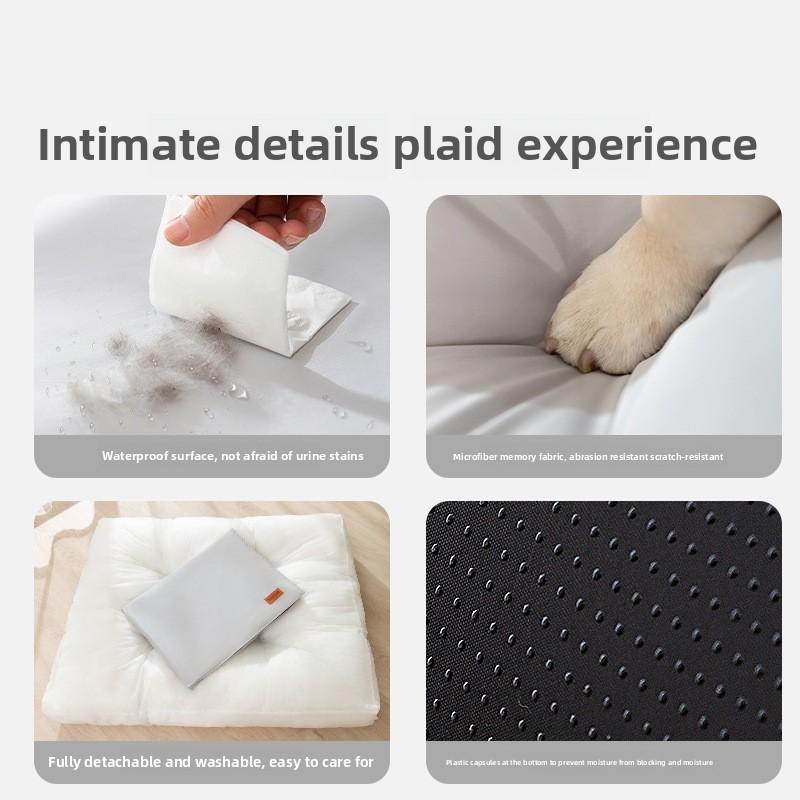 Cat Mat Waterproof Removable and Washable Kennel Medium and Small Dogs Summer Thickened Sleeping Mat Dog Bed Four-season Pet Nest