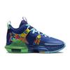 Nike Chaussures de Basketball LeBron Witness 7 GS Kaleidoscope Bleu Royal Profond Game Royal Algue Électrique Blanc DQ8650-400