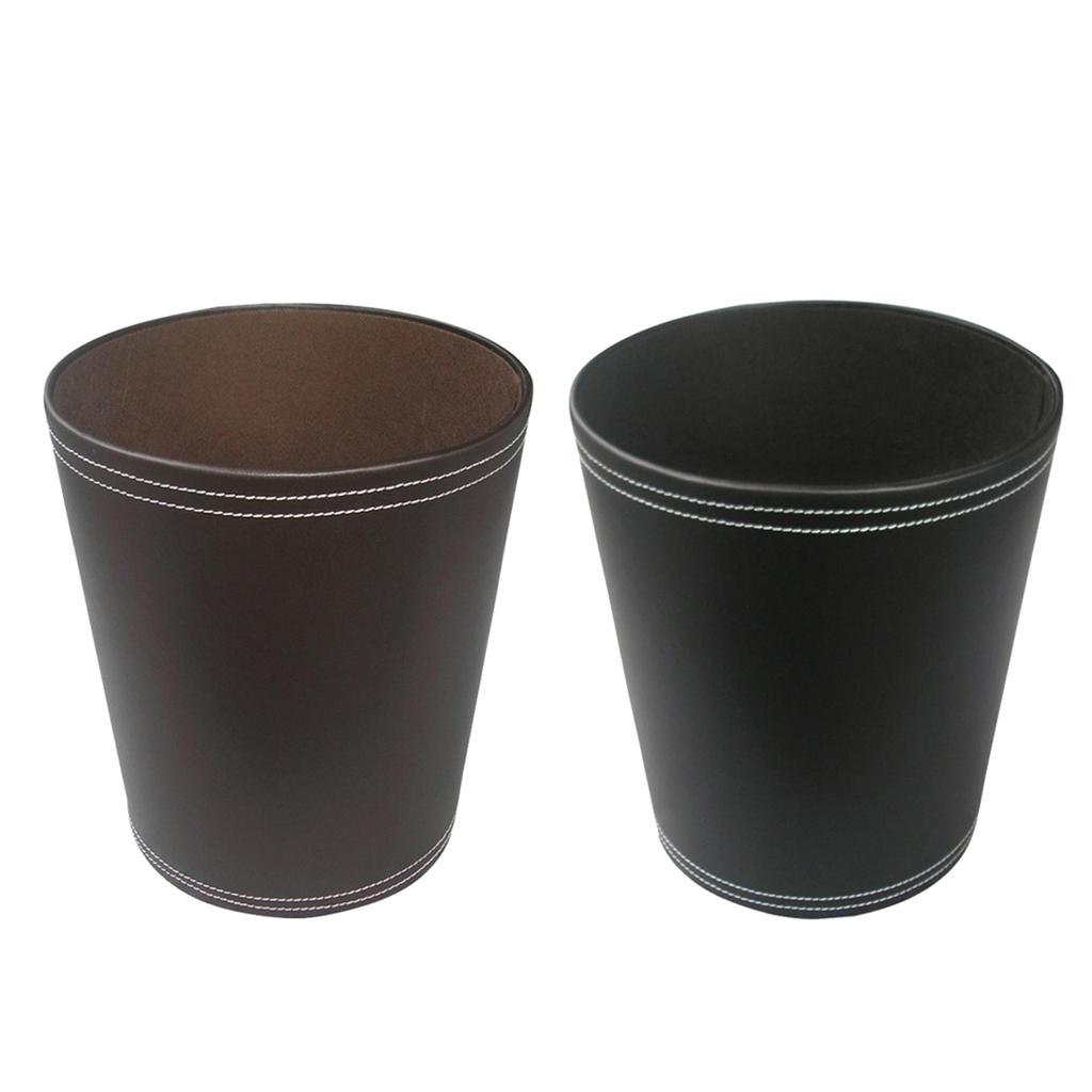Black/ Bathroom Bedroom Office Wastebasket Garbage Bin Trash Can Waste Storage Basket
