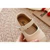 Kids Girls British Style Solid Color Soft Sole Casual Princess Leather Shoes