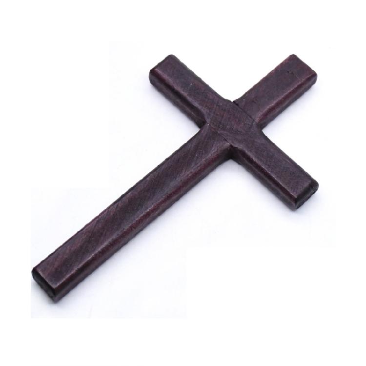 1PC Handmade Wood Cross Christ Statue Religious Prayer Hand Holding Pendant