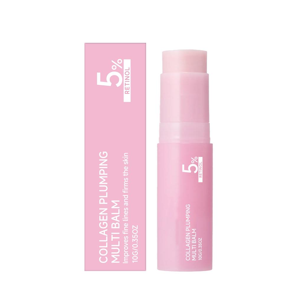Collagen Plumping Multi Balm 5% Retinol Firming Lifting Fade Fine Lines Hydrating Glowing Increase Elasticity Wrinkle Balm Stick