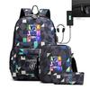 Backpack Usb Charging, Shoulder Bag, Pencil Case, Primary And Secondary School Student Leisure Schoolbag Three-Piece Set