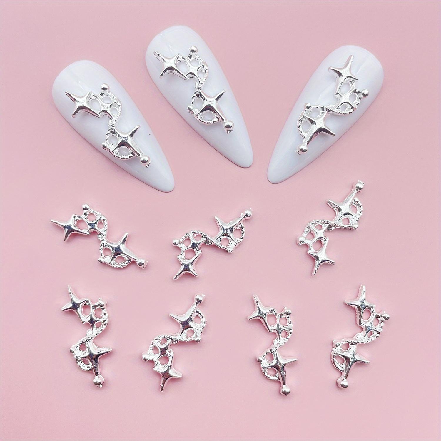 

10 шт., подвески для ногтей со звездами, аксессуары для дизайна ногтей, принадлежности для дизайна ногтей для женщин и девочек, украшения для ногтей