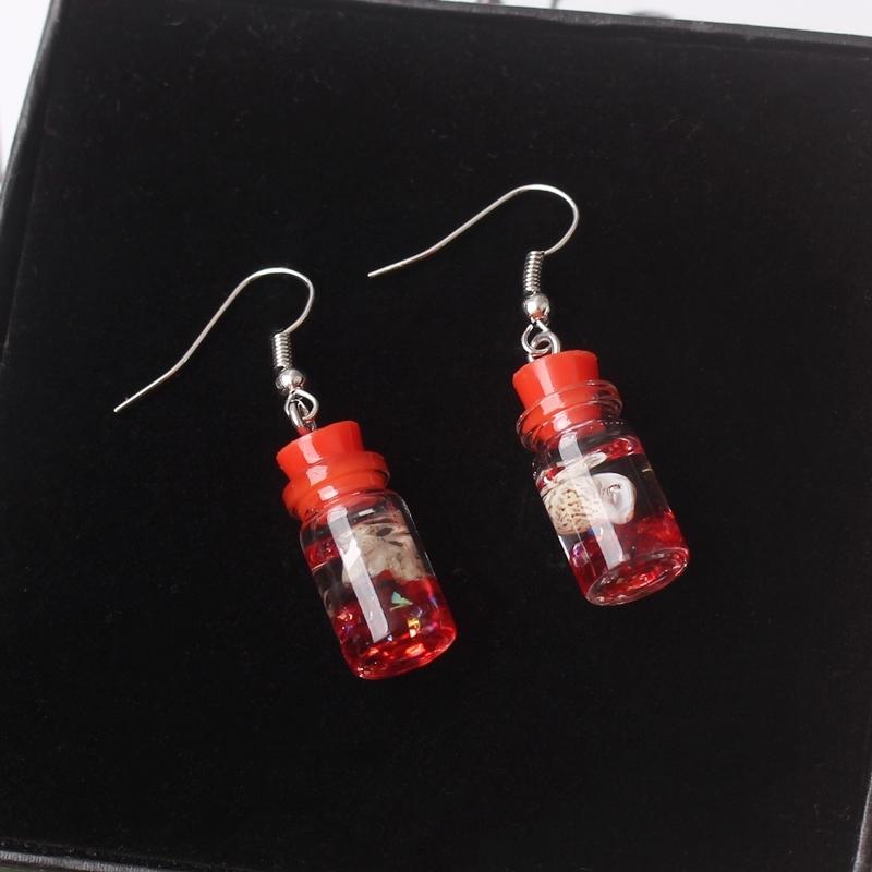 Kreative Niedliche Süßigkeiten Bunte Tier Gummibärchen Ohrringe Minimalismus Cartoon Design Damen Ohrhaken Hänger Zirkon Kinder Geschenk