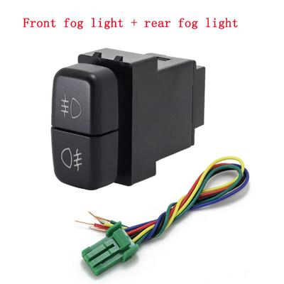 1pc Dual Key Switch Dual Switch Fog Lights Radar Power Supply LED Headlight Switch Button for Mitsubishi Pajero